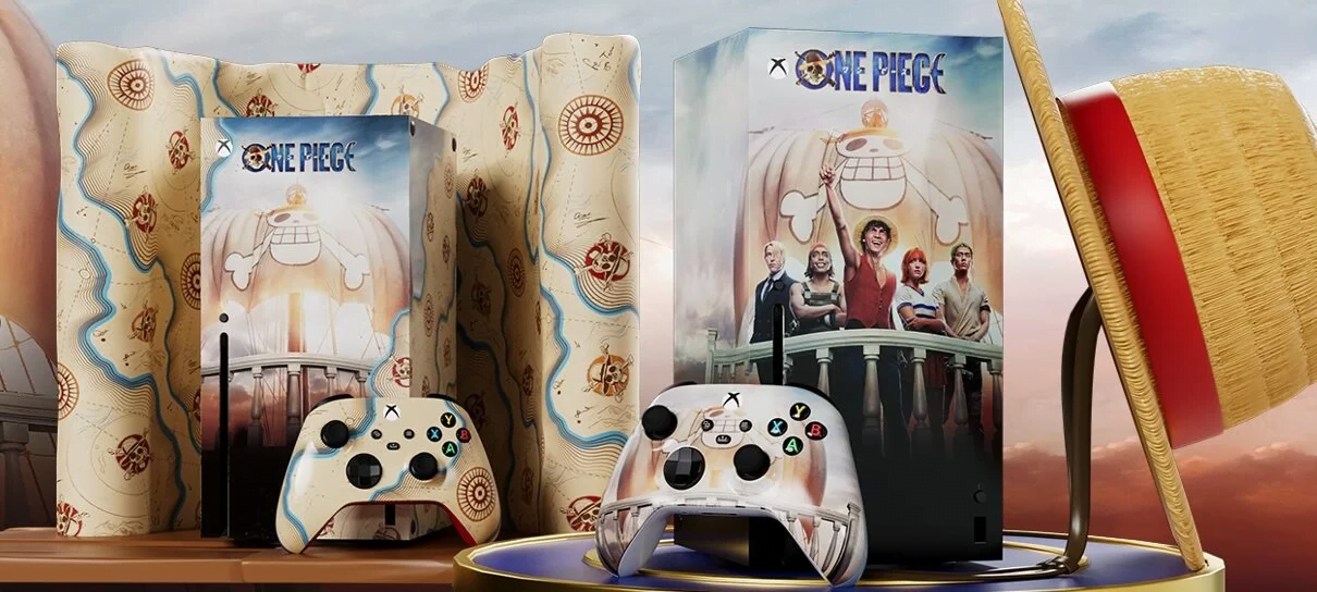 Xbox Series X ganha versões de One Piece com chapéu de palha e mapa